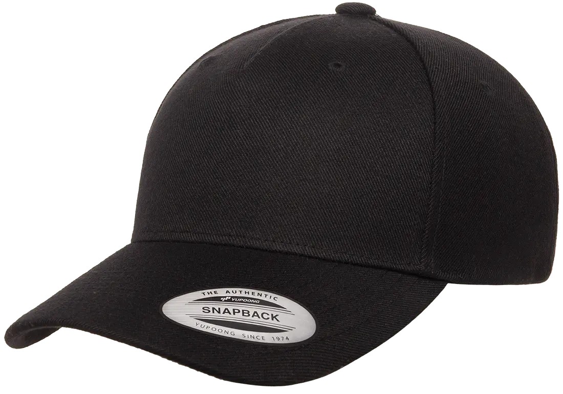 5-Panel Premium Curved Snapback — blank